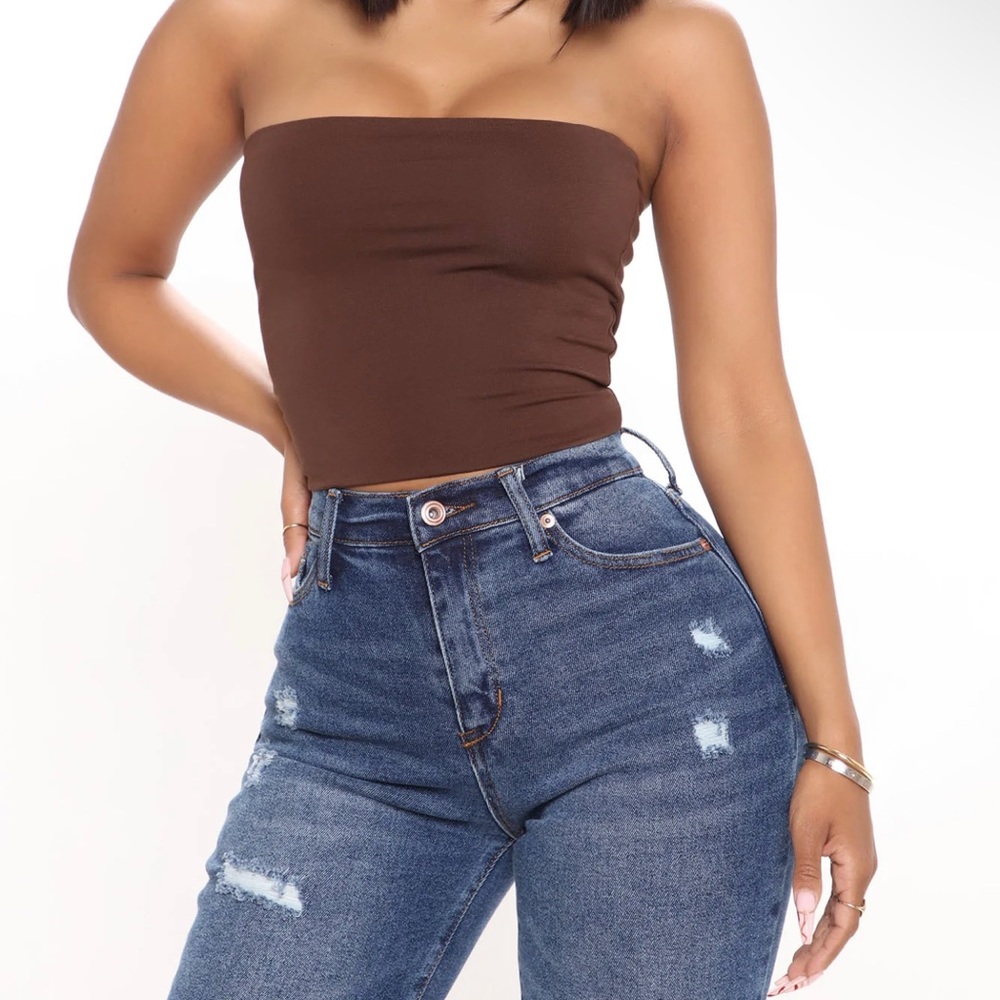 Brown crop top